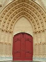 Lyon, Cathedrale Saint Jean, Portail, Porche central (1)